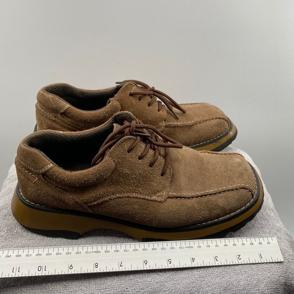 Bata Shoes Mens Size 10 Tan Suede Lace Up Causal Loafers - Picture 5 of 14